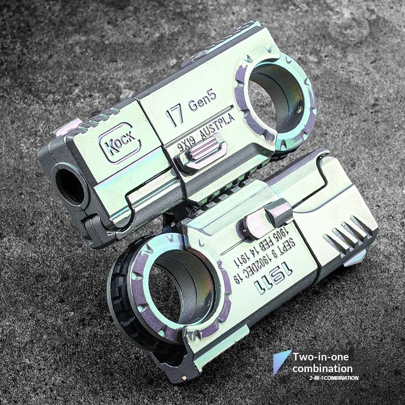 Jouet Spinner en métal noir Tech, Gadget anti-Stress, carte EDC, jeu manuel, petit objet pour les loisirs et les jeux