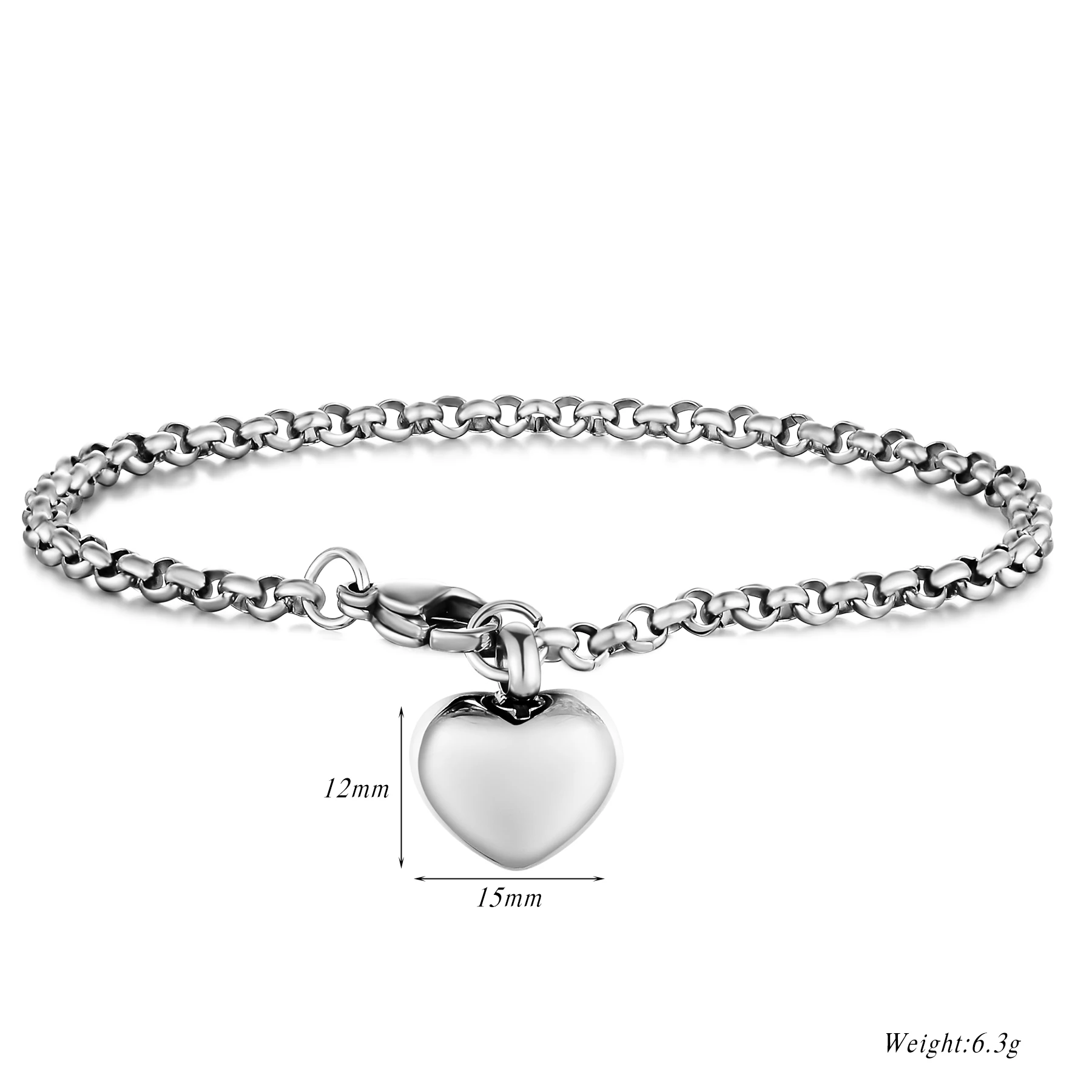 Asche-Urnen-Armband aus Edelstahl, Bestattungs-Urnen-Armreif für Asche, Urnen-Armband – Detail 1