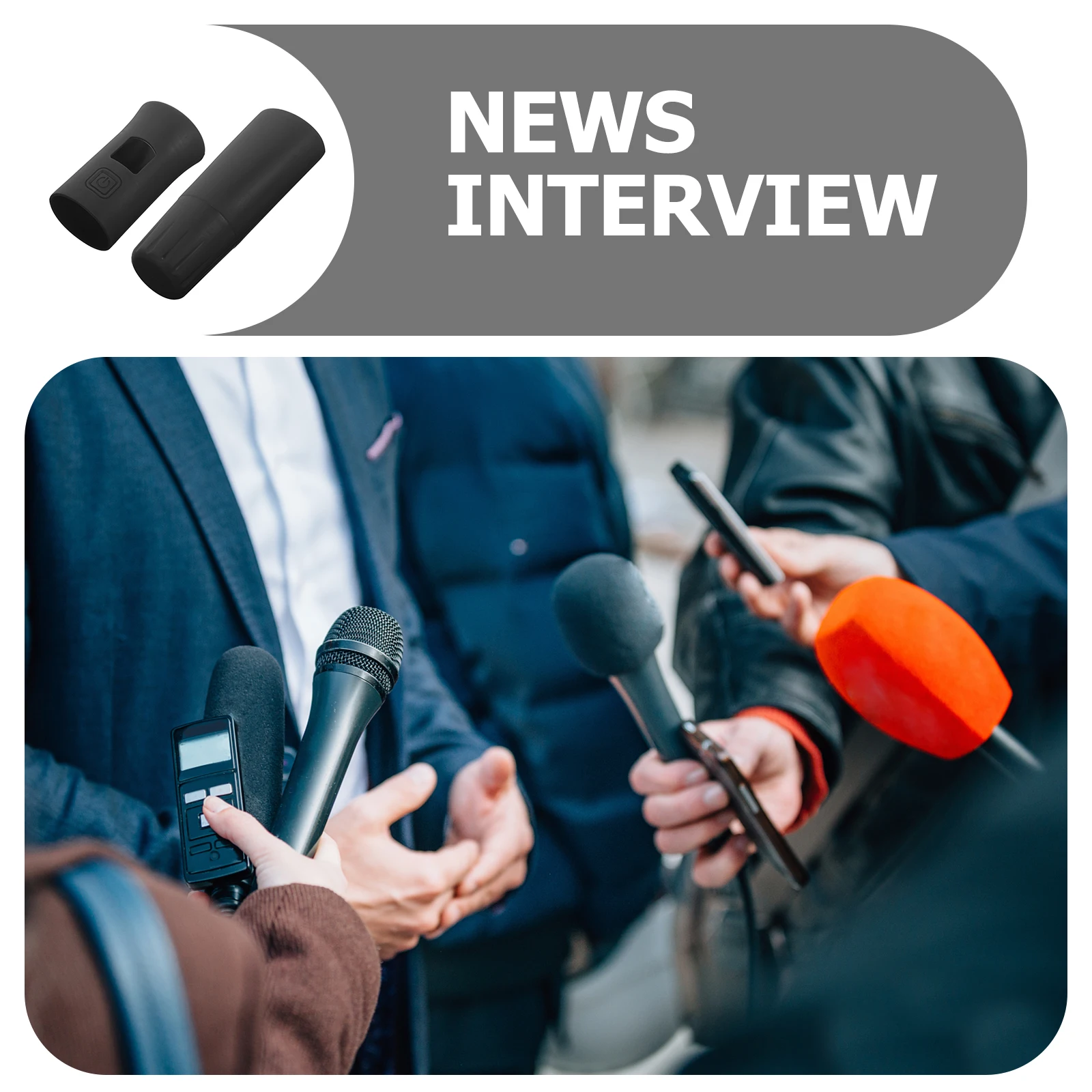 

Wireless Microphone Handle Cover for S-320 Black Soft Silicone Reusable KTV Party Stage Conference News Interview Accessories