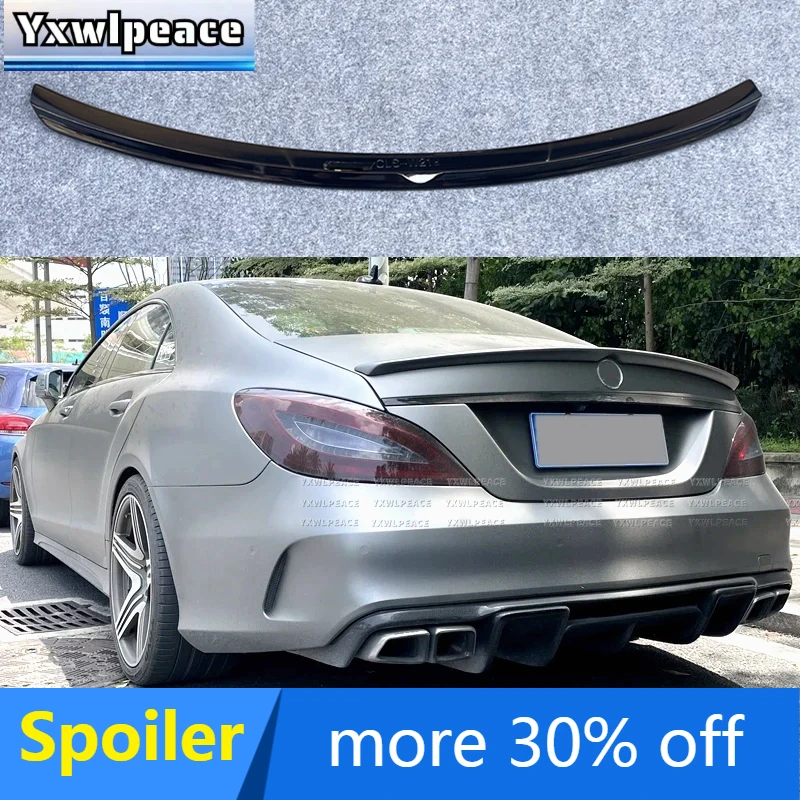 

For Mercedes CLS Class W218 2011 2012 2013 2014 15 2016 Spoiler AMG Style ABS Black Rear Trunk Lip Spoiler Body Kit Accessories