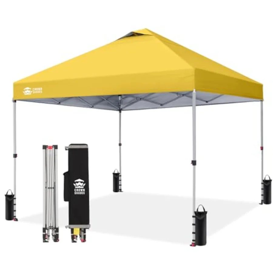 10x10 Pop Up Canopy - Beach Tent with One Push Setup - Outdoor Sun Shade for Events Parties Camping - Gazebo with STO-N-Go Cove