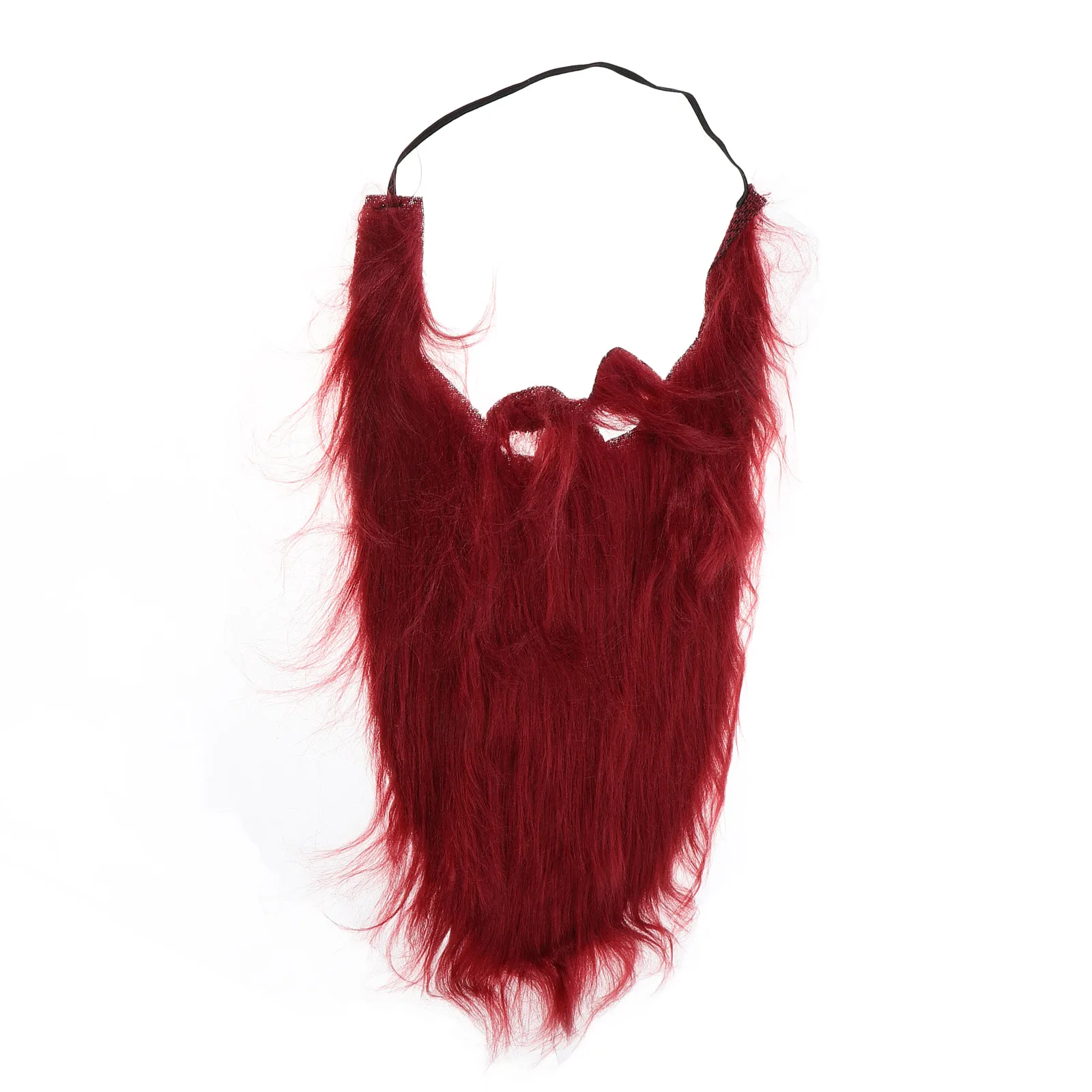 

Fake Beard Santa Costume 40cm Burgundy Hair Halloween Christmas Party Facial Hair Accessory Mustache Man Kids Decorative Cloth