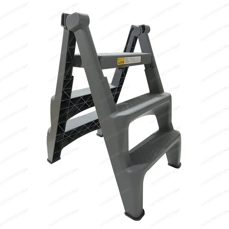 Non-Slip Folding Step Stool for Car Detailing, 2/3-Step Ladder with Floor-Protecting Rubber Feet
