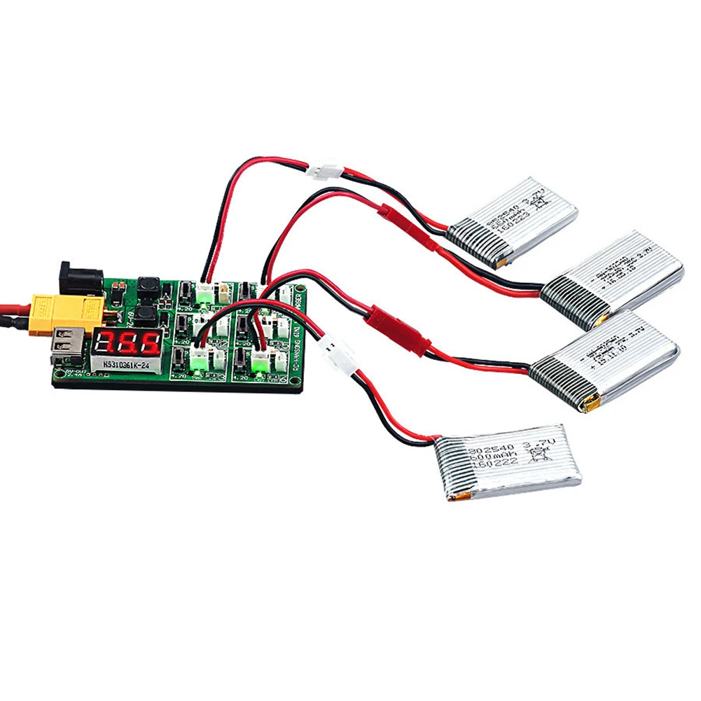 Lightweight and Portable 6IN1-1S Charger Lipo LiHv Charger Board for RC Toy Model Batteries RC Accessory