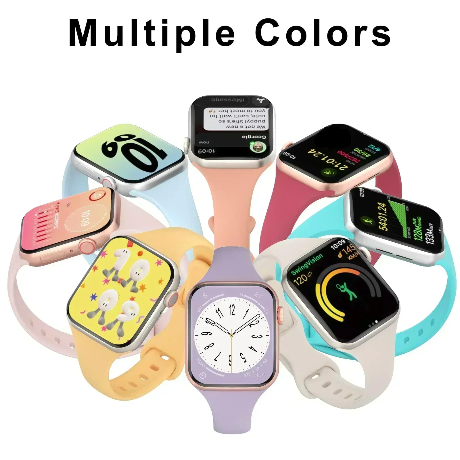 Thin Silicone Strap For Apple Watch 40mm 44mm 45mm 41mm 38mm 42mm Solid Color Strap Bracelet For IWatch Series 1 2 3 4 5 6 SE 7