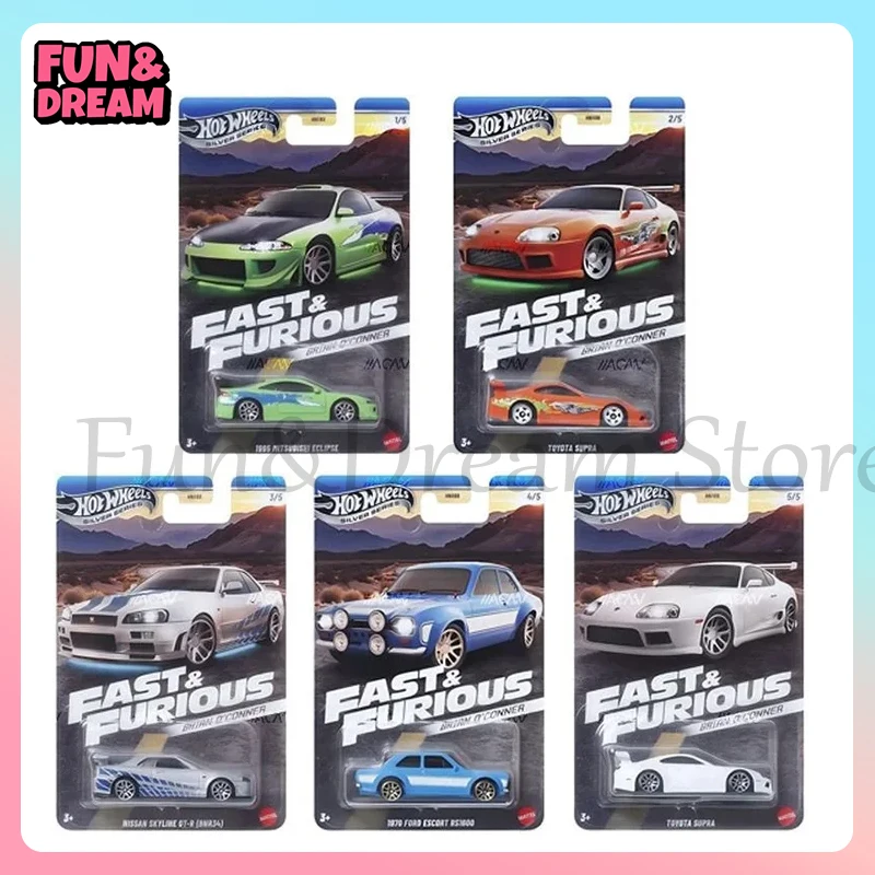 Hot Wheels Fast & Furious HNR88 Series Alloy Car Model 1/64 Toyota Subaru Mitsubishi Simulation Cars Model Boys Birthday Gift