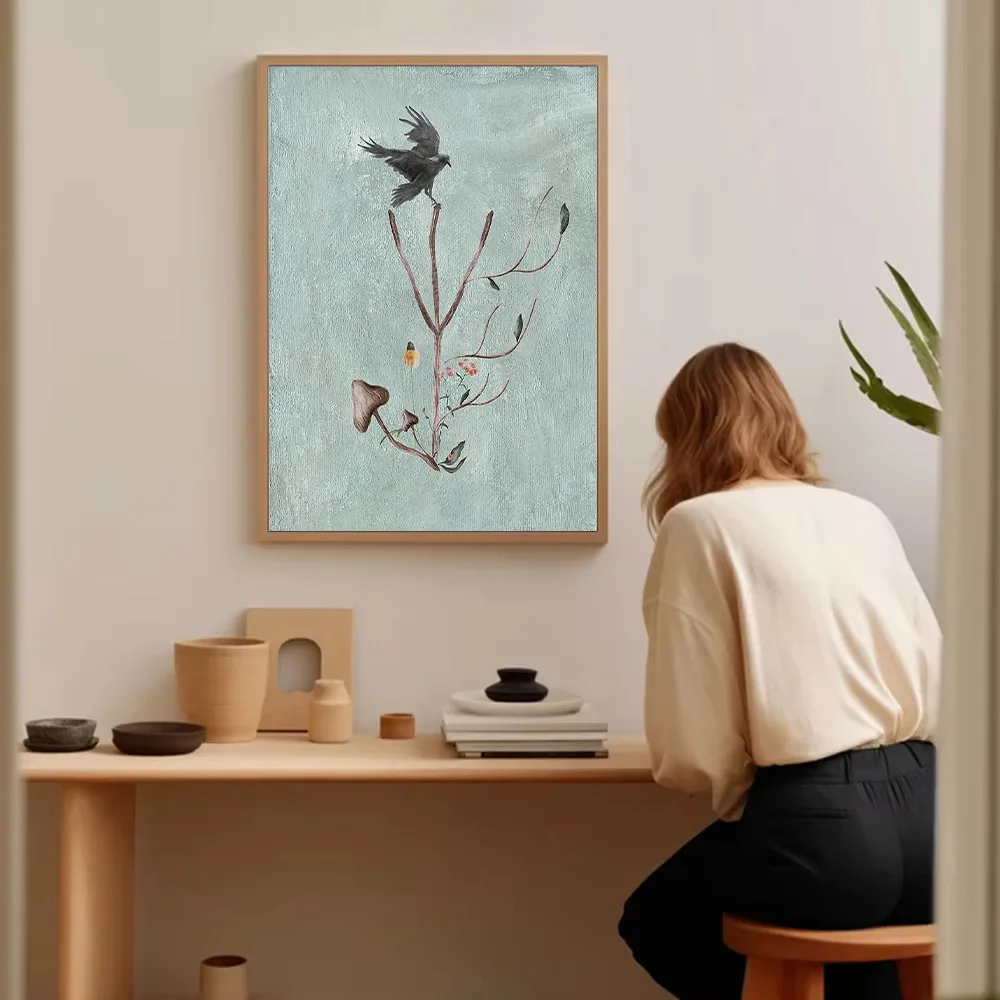 النباتية جدار الفن يطبع زهرة قماش اللوحة الطبيعة ديكور المنزل خمر الأزهار ديكور غرفة جمالية ديكور النباتية التوضيح #5