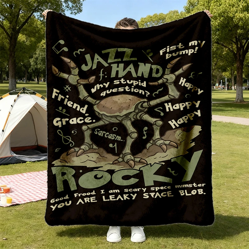 Rocky Tau Ceti Home of Astrophage Flannel Blanket, Hail Mary Book Cozy Blanket