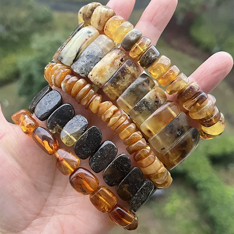 Genuine Amber Bracelets for Unisex Gift 100% Natural Beads Baltic Energy Gemstone Healing Jewelry Suppliers Factory Wholesale