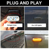2PCS for Audi A6 C5 2003 2004 2005 RS6 C7 2005 2006 2007 2008 2009 2010 2011 LED Side Marker Sequential Indicator Lamp