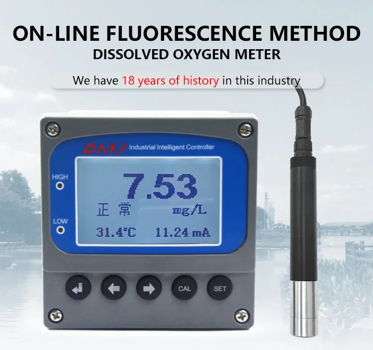 Online Optical Dissolved Oxygen Meter With Automatic Temp Compensation No Frequent Calibration Optical Do Sensor