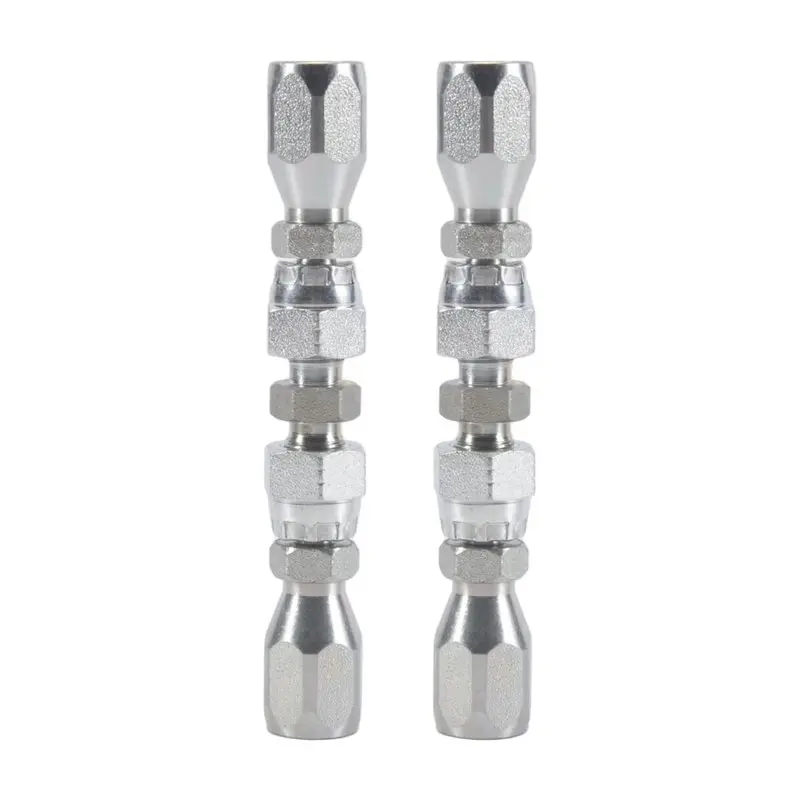 

Desired-2Pcs Hydraulic Hose Repair Kit, Reusable, 2-Wire Reusable Hydraulic Repair Fitting
