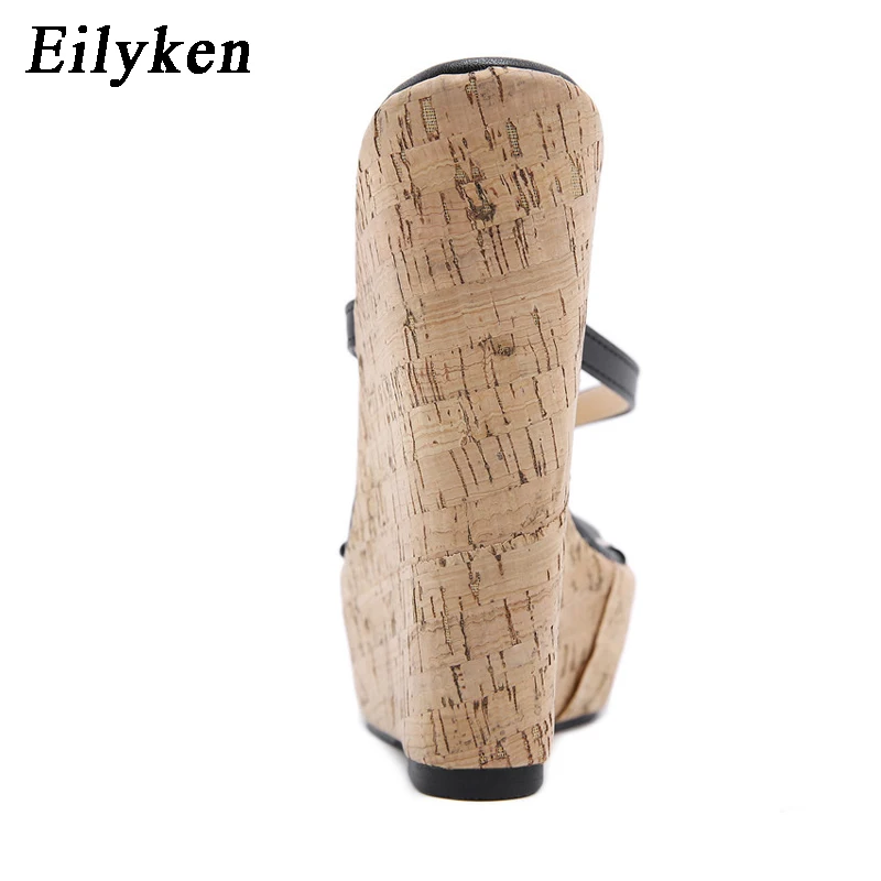 Eilyken Designer High Heels Platform Wedges Women Slippers Summer Pinch Toe Slide Shoes Female Sandals Large Size 35-42