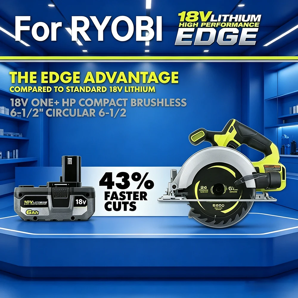 

18V 8Ah For RYOBI P108 Power Tools Li-Ion Battery， for Ryobi P107 P105 P104 P103 P102 RB18L50 RB18L20 Battery Tool Replacement