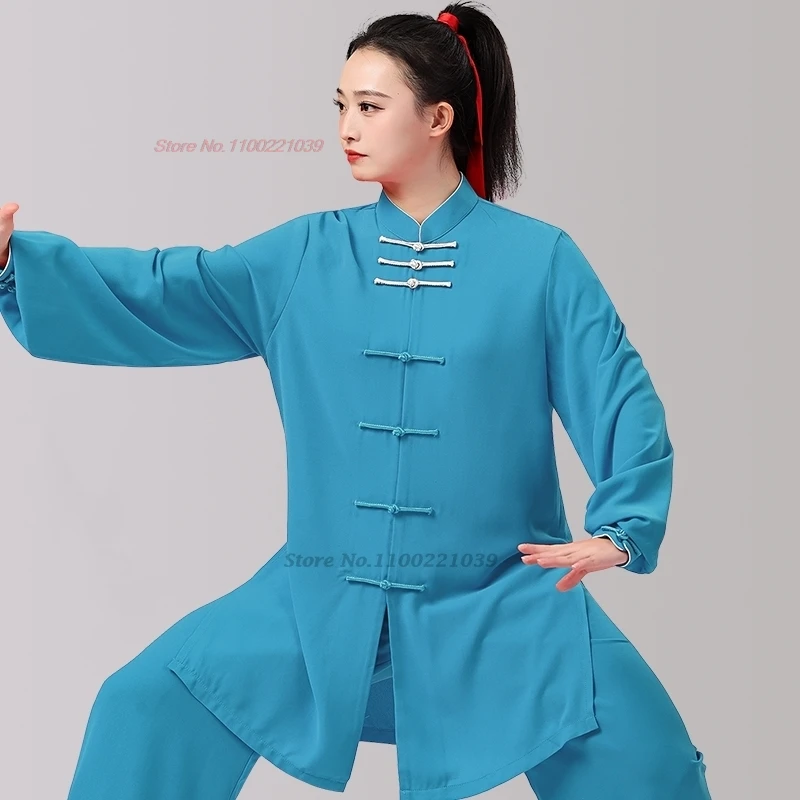 

2024 chinese kung fu tai chi clothing martial arts wushu traditional taijiquan practice sports outdoor training exercise suit