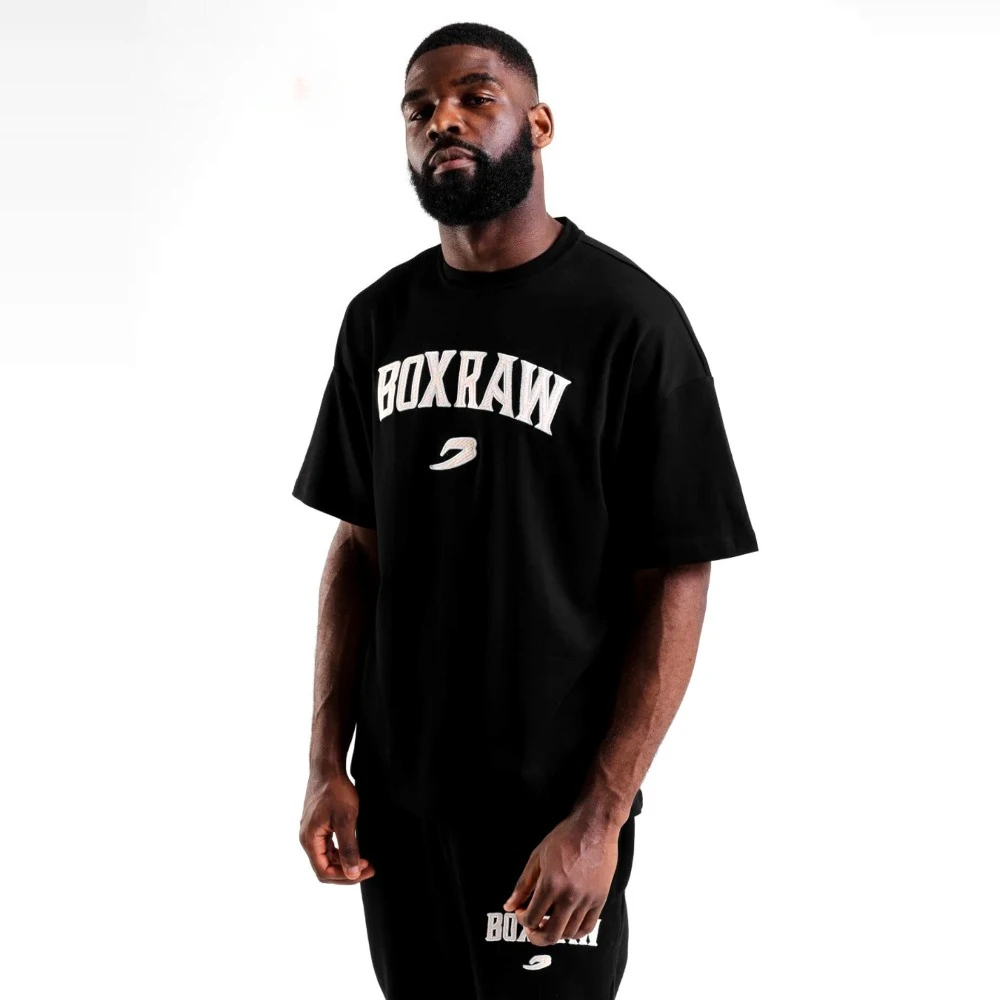 スポーツブランドクラシックレタープリントピュアコットンカジュアルスポーツボクシング推奨ワンサイズ大きいメンズTシャツ夏