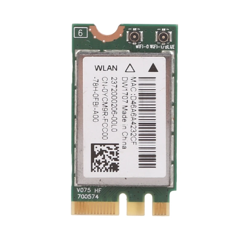 

Y1UB QCNFA335 WIFI-карта BT4.0 2,4 + 5G 300M 802.11a b Wi-Fi Беспроводная карта M.2 NGFF DW1707 VRC88