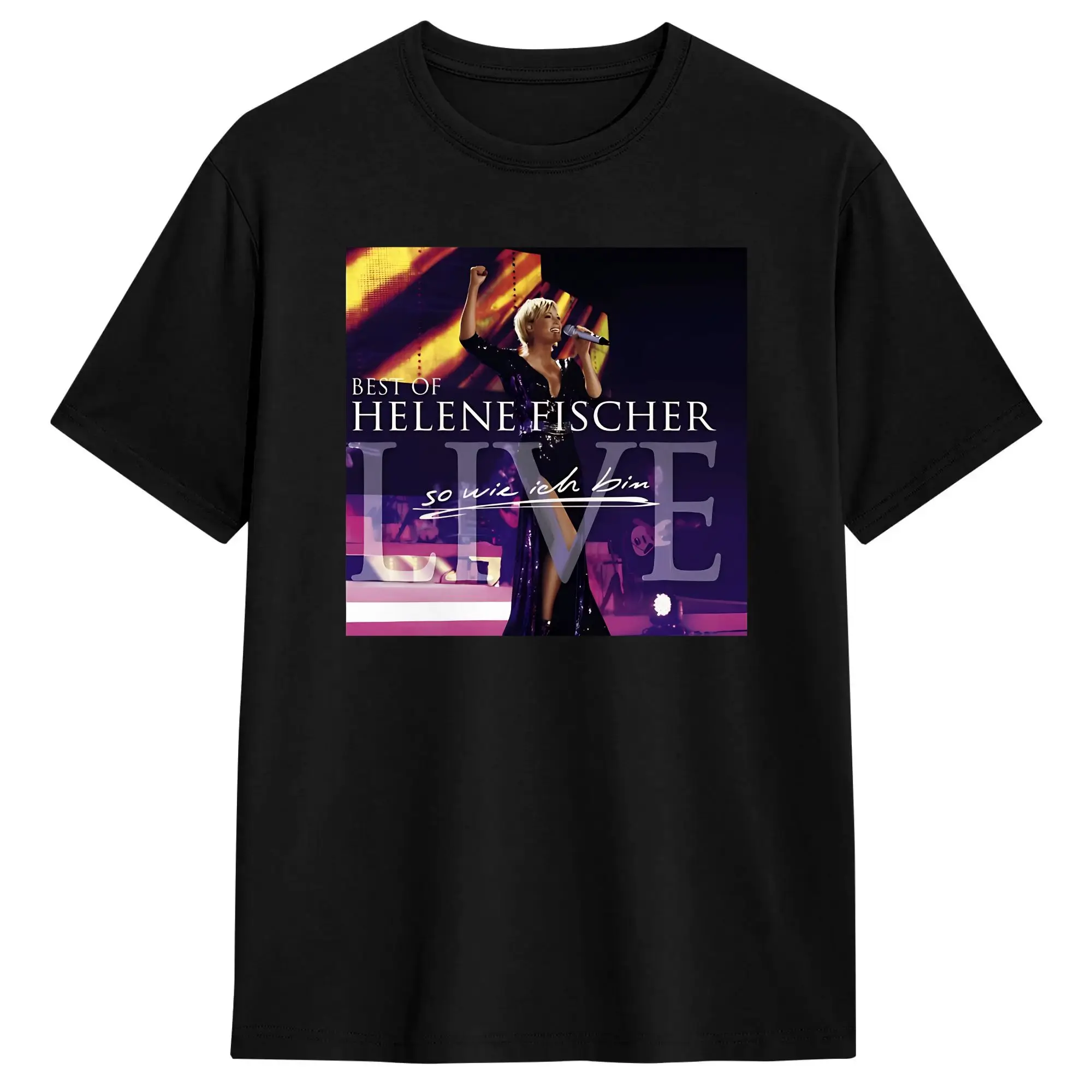 Oversized T-Shirt Summer Best Of Helene Fischer So Wie Ich Bin Live Album T-Shirts Cotton Tee Shirt for Men Short Sleeve Tops