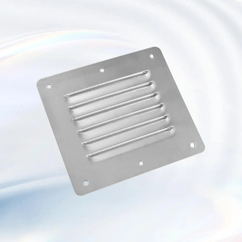 Square Flat Dryer Vent Cover Ventilation Covers Resistance Window Square Vents Stainless Steel Silver Marine Boat Air Vent Plate