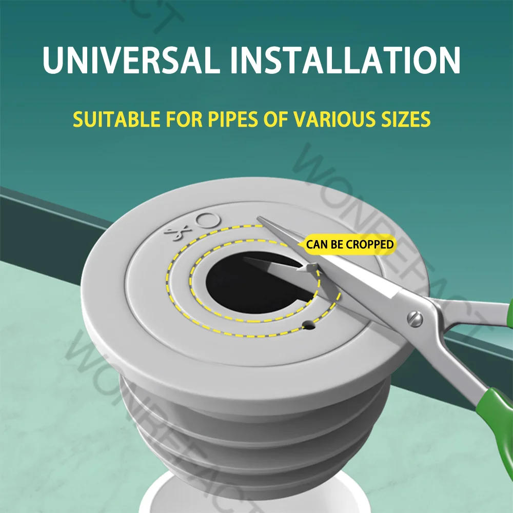 Drain Pipe Anti-odor Seal Plugging Cover Wash Basin Floor Drain Deodorization Silicone Core Downpipe Anti-insect Durable