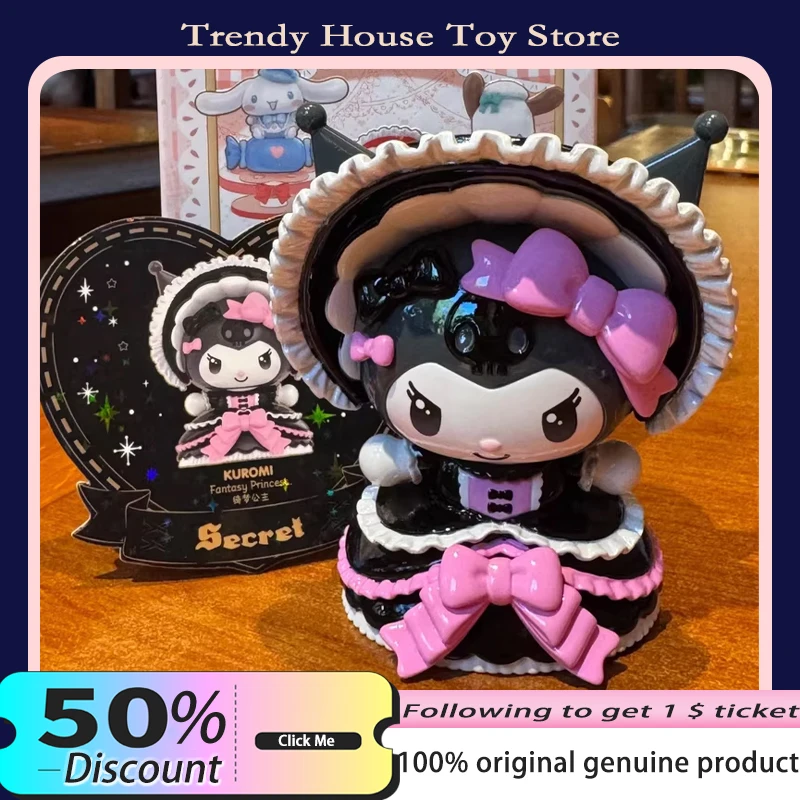 

In Stock Sanrio Blind Box Family Fantasy Fairytale Series Toys Kuromi Figures Model Desktop Decoration Collector Girl TrendyGift