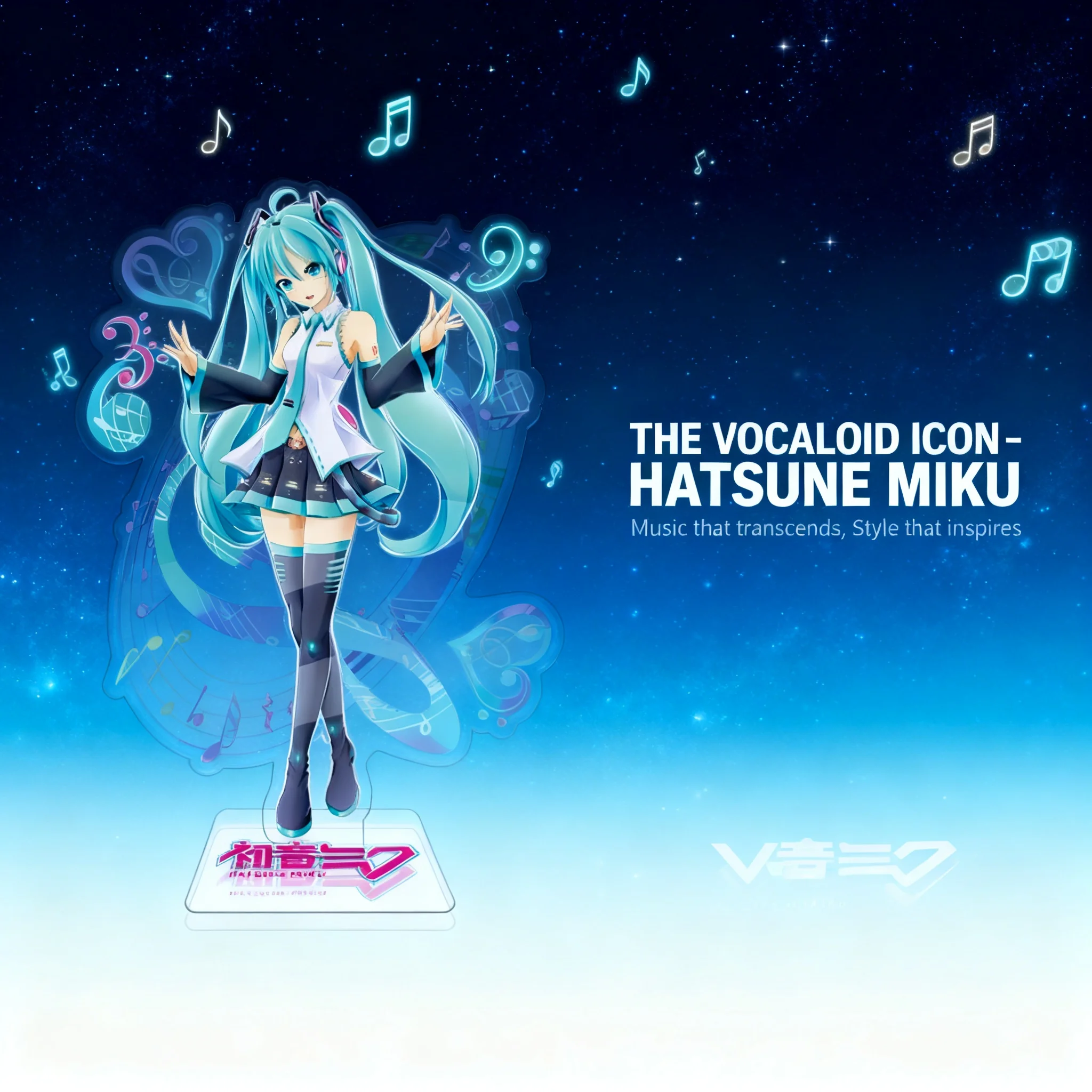 

Miku Hatsune Large Acrylic Stand 15cm Anime Figure Vocaloid Luo Tianyi Double Sided Display Acrylic Standee Anime Merchandise