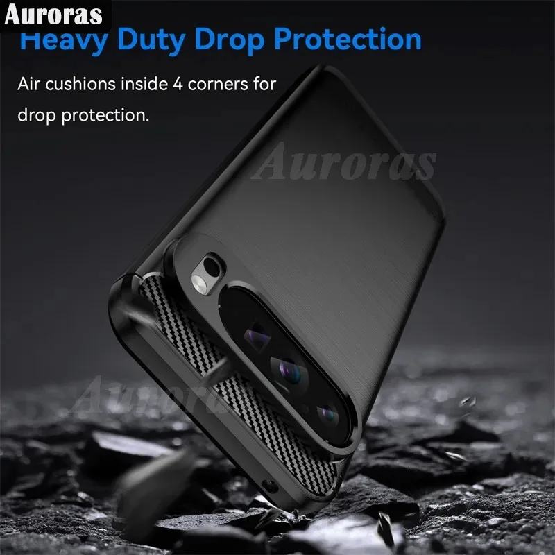 Auroras สำหรับ Google Pixel 9 Pro เคสเนื้อลายขนแปรงแบบนิ่มธุรกิจกล่องกันกระแทกสำหรับ Google Pixel 9 Pro fundas