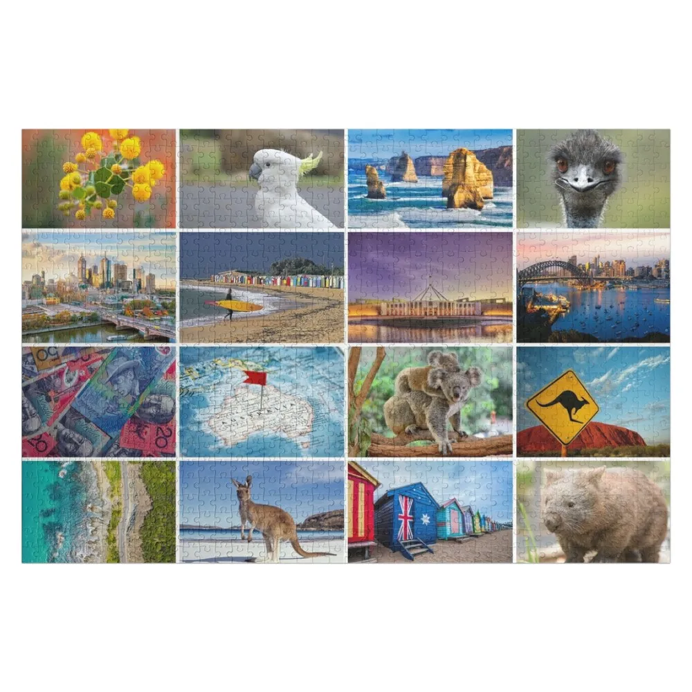 Australia Jigsaw Puzzle Personalize Custom Name Wood Personalized Photo Gift Puzzle