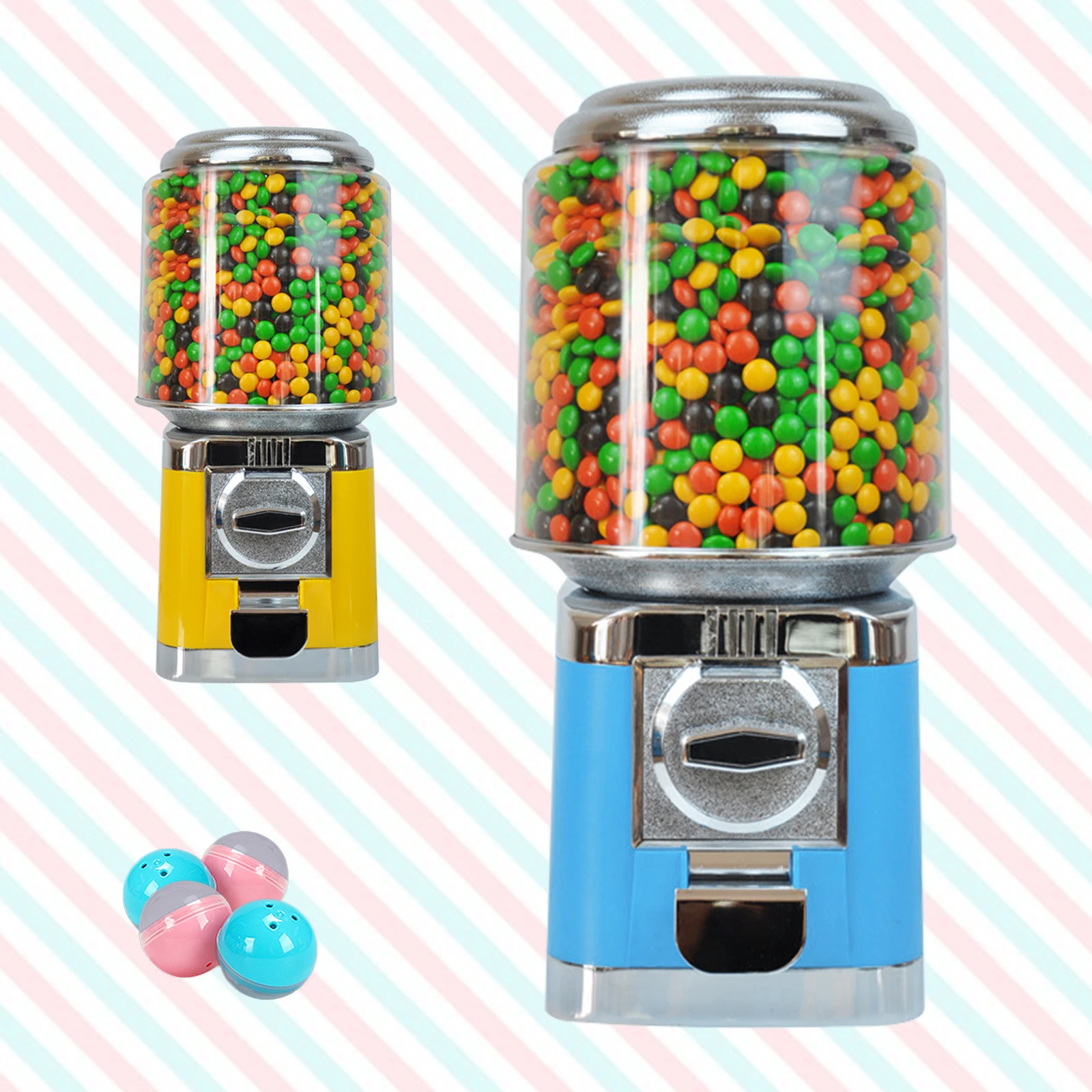 Yellow Supply Automatic Candy Machine, Toy Vending Machine  Household and Commercial Egg Machine Empty Machine Without Ball