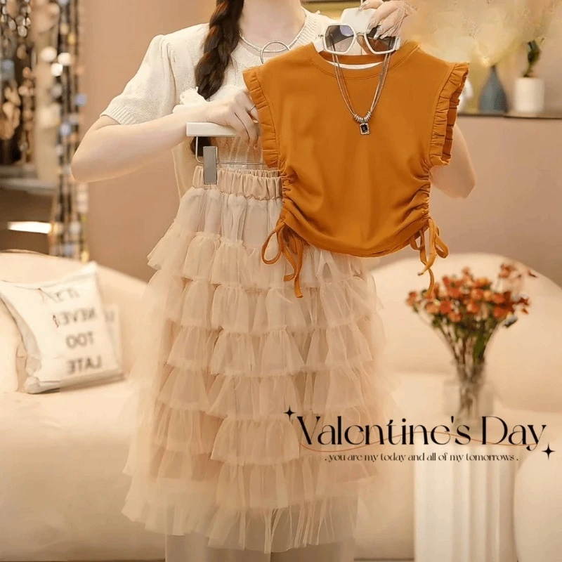 

Girl Clothing Summer 2025 Girls Clothing Sets Kids T-shirt+Short Skirt Suits Children Fashion Girl Clothes Outfit Clothes 8 Year