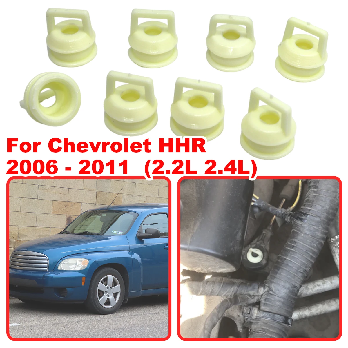 

8pcs For Chevrolet HHR 2006 2007 2008- 2011 Shifter Cable Bushing Rubber Grommet Clip Shift linkage Repair Kit 15276979 15823112