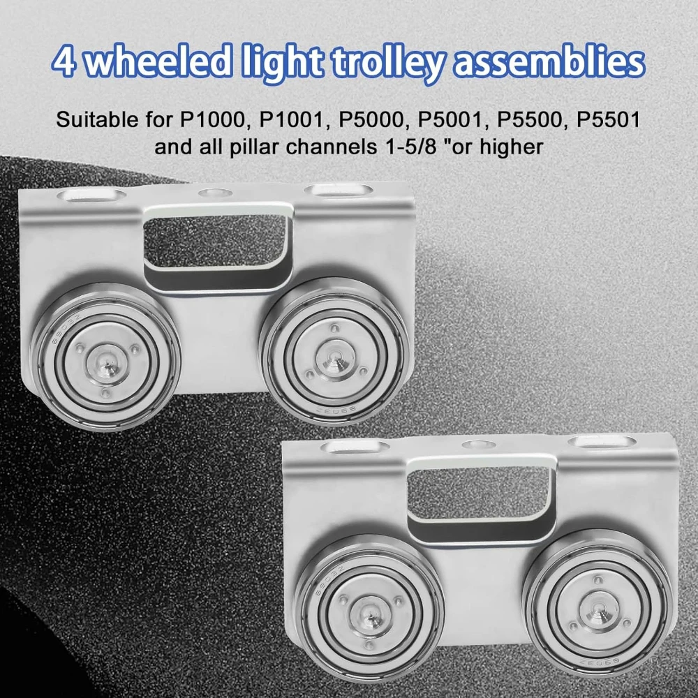 Trolley Assembly 4 Wheel Light Duty for Use with All 1-5/8" P1000, P1001, P5000, P5001, P5500, P5501 or Taller Strut Channel