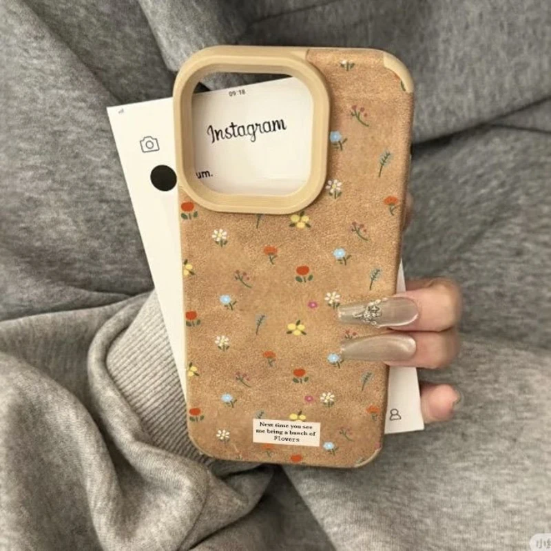

fashionable flowers matte shockproof phone case for iphone 17 pro max 16 plus 15 14 13 11 silicone cover for iphone 12 xr bumper