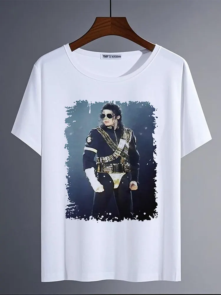 Michael Jackson Memorial T-Shirt - Celebrity Iconic Fashion Brand Short Sleeve Children's Adult Shirt Summer
