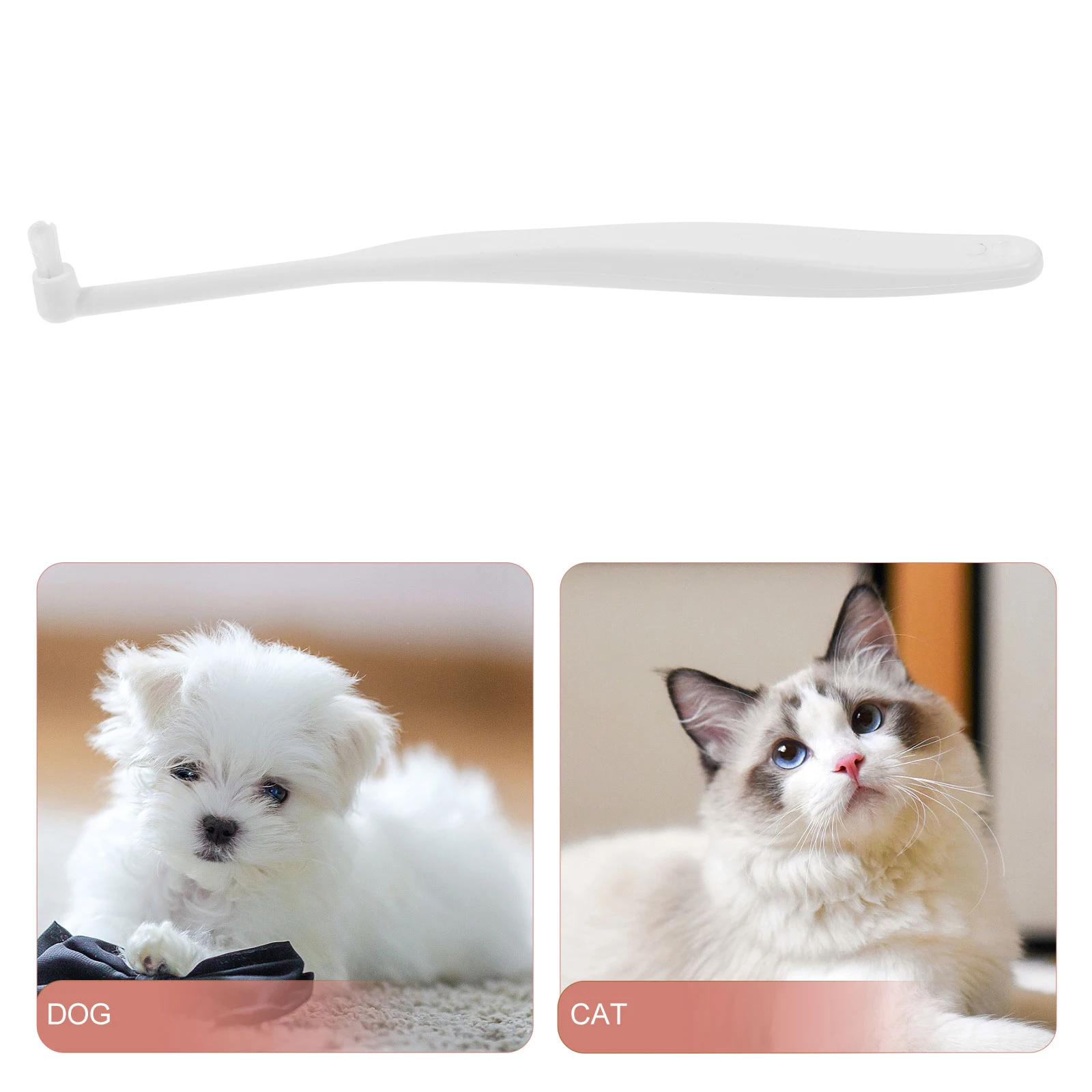 

Pet Toothbrush Dog Soft Bristle Small Flat White Reusable Oral Care Brush Puppy Dental Cleaning Brush for Dogs
