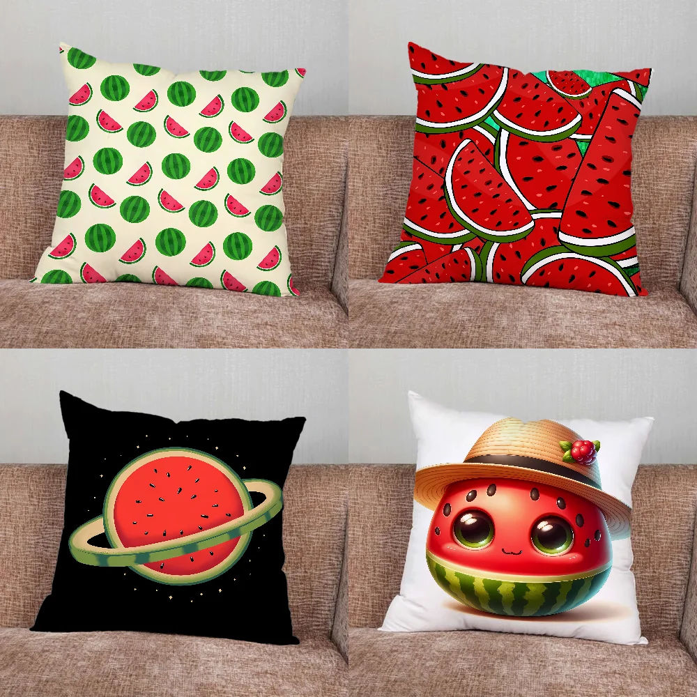 

Cartoon Watermelon Pillow Case For Home Bedroom Car Office Decoration Living Room Sofa Cushion Cover Suitable