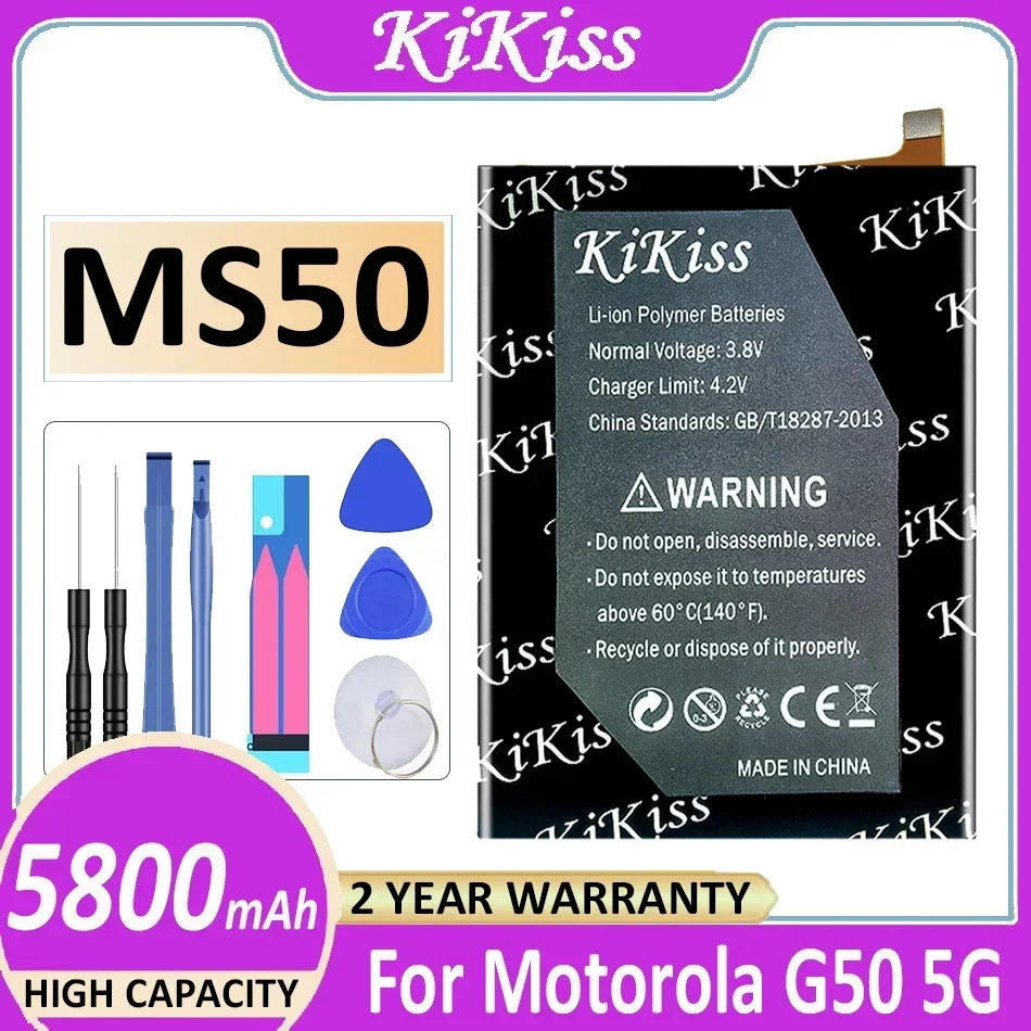 KiKiss Battery MS50 5800mAh For Motorola Moto G50 5G XT2149-1 Bateria