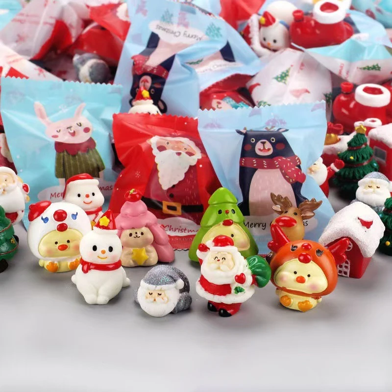 5pcs Christmas Blind Bag Miniature Blind Box Mini Doll Children's Gift Toy Decoration Small Ornaments