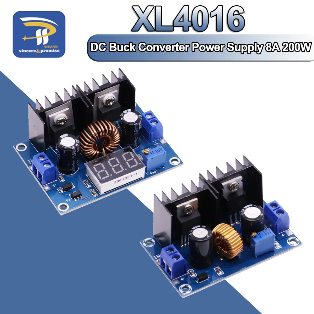 XL4016 LED Voltmeter PWM Adjustable 4-36V To 1.25-36V Step-Down Board Module Max 8A 200W DC-DC Buck Converter Power Supply