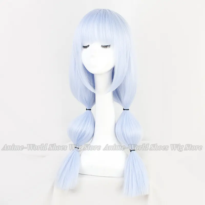 Girls Frontline HK416 Light Blue Long Game Cosplay Heat Resistant Synthetic Hair Carnival Halloween Role Play + Free Wig Cap