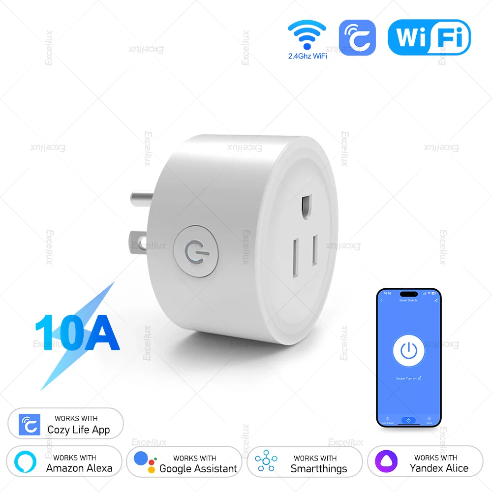 Smart Plug WiFi Socket US Standard Canada Mexico Peru Japan Wireless Outlet 10A App Remote Smart Home Appliances Work With Alexa