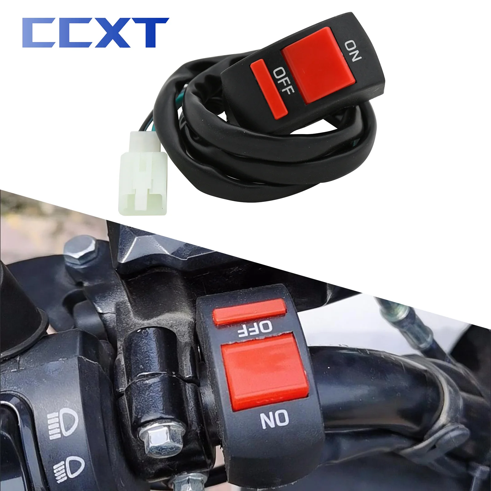 오토바이 ATV 22mm 핸들 바 범용 경고등 ON/OFF 헤드 라이트 스위치 플레임 아웃 스위치, 자전거 혼다 야마하 스즈키 부품