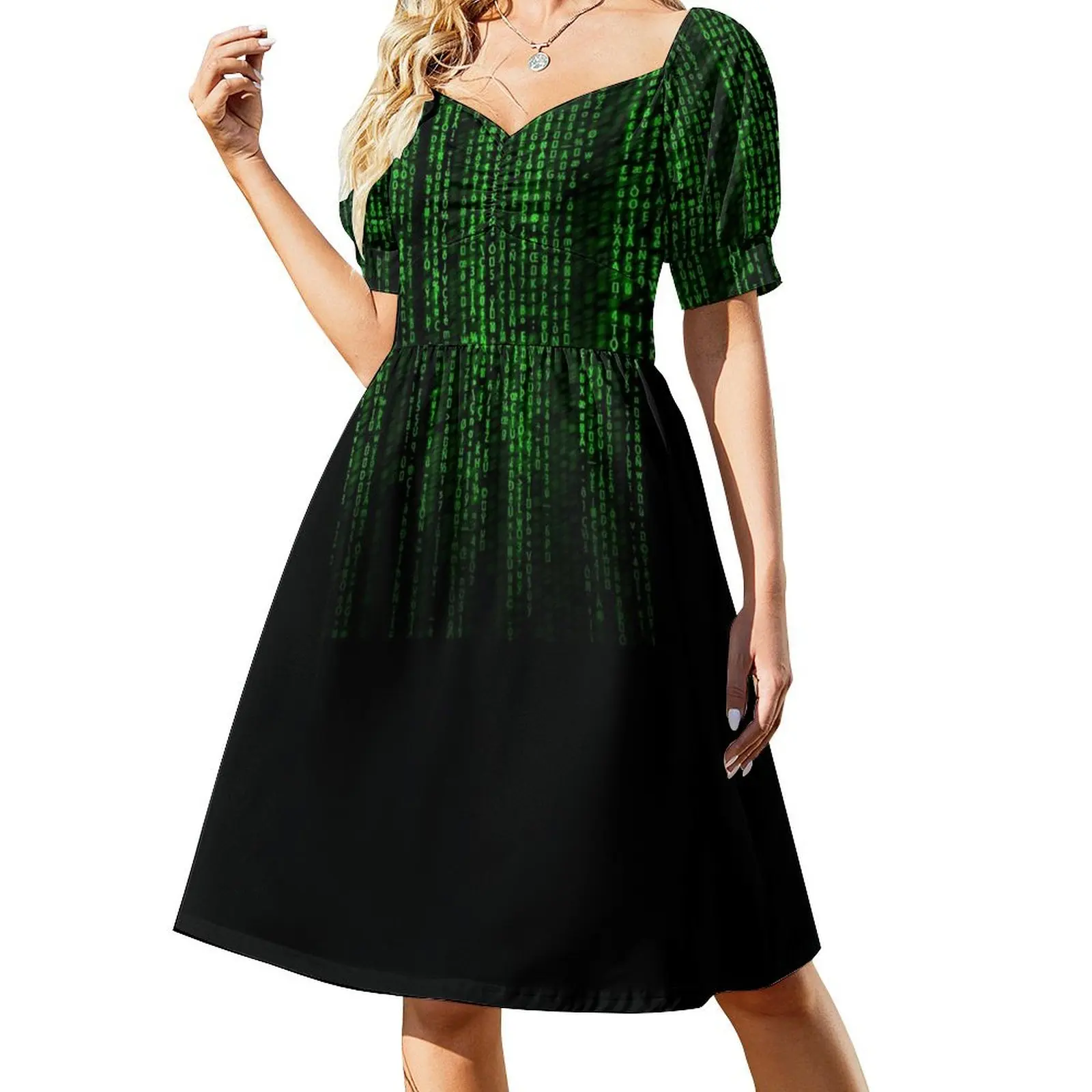 The Matrix Code Short Sleeved Dress Women's dresses women's luxury party dress prom clothes Dress