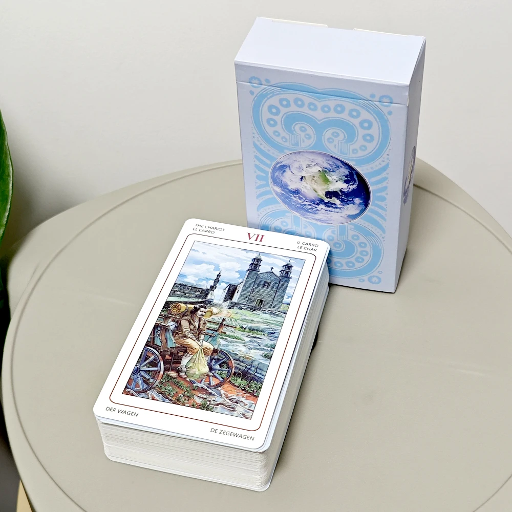 Tarot de sentimientos sagrados, 78 Uds., cartas de Tarot coloridas, se conectan con la sabiduría antiedad de patillas, santuarios y lugares