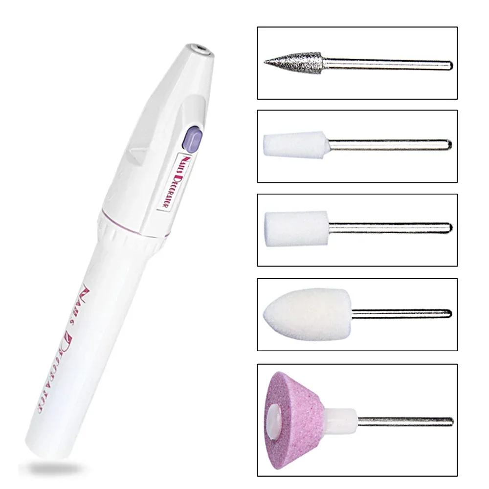 Mini Electric Nail Drill Kit Manicure Pedicure Grinding Polishing Nail Art Sanding File Pen Tools Machine Drill Uñas Profesional