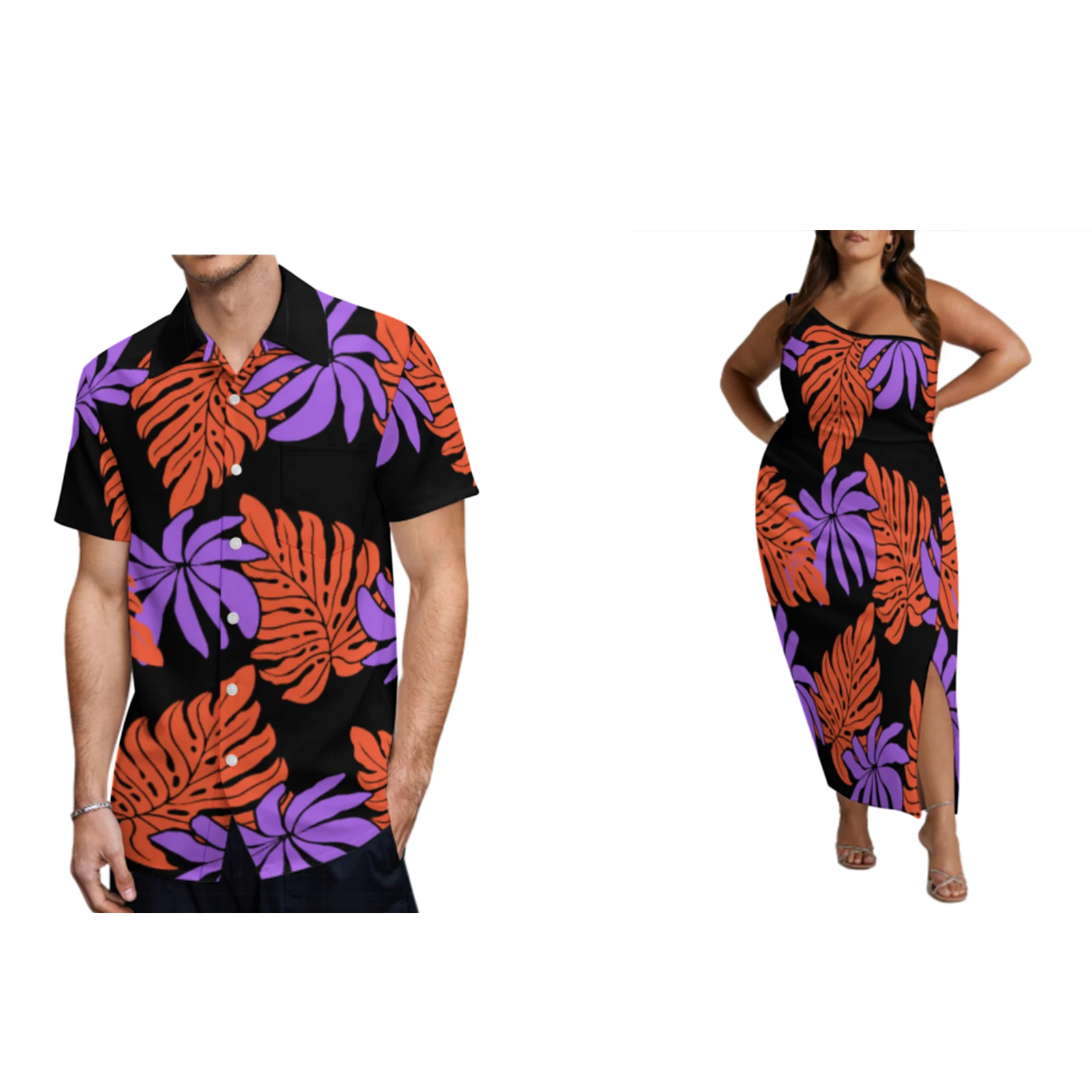 Drop Shipping Big People Hawaii Design High Quality Dress Pacific Island Art Custom Logo Sleeveless Off Shoulder Dress