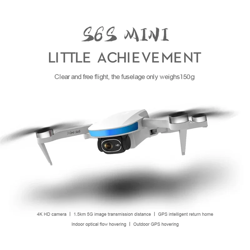 Imagem -03 - Mini Drone Dobrável com Câmera Grande Angular Gps 5g Wifi Fpv Câmera 4k Voo rc Novo S6s