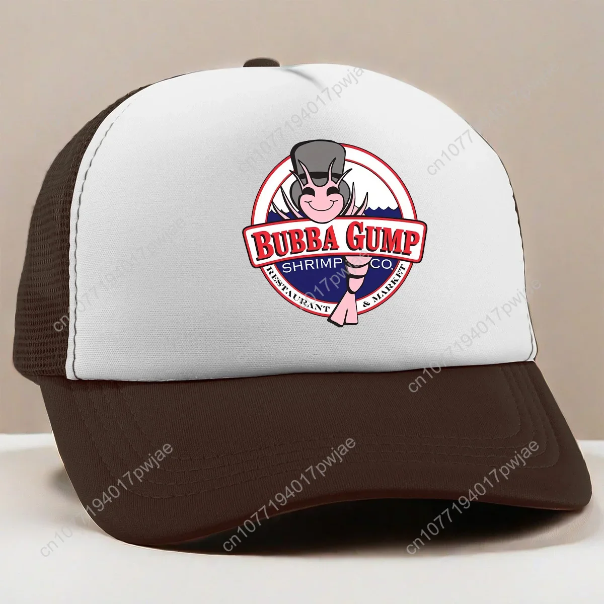 1pc Bubba Gump Shrimp Co. Polyester Baseball Cap, Adjustable Breathable Mesh Snapback Hat with Fun Graphic Print, Machine Washab - view 5