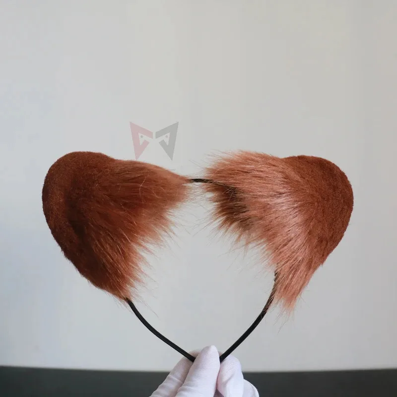 MMGG New Tate No Yuusha No Nariagari Raphtalia Cosplay Brown Bear Ears Headwear  Original Handmade Work Headband Halloween