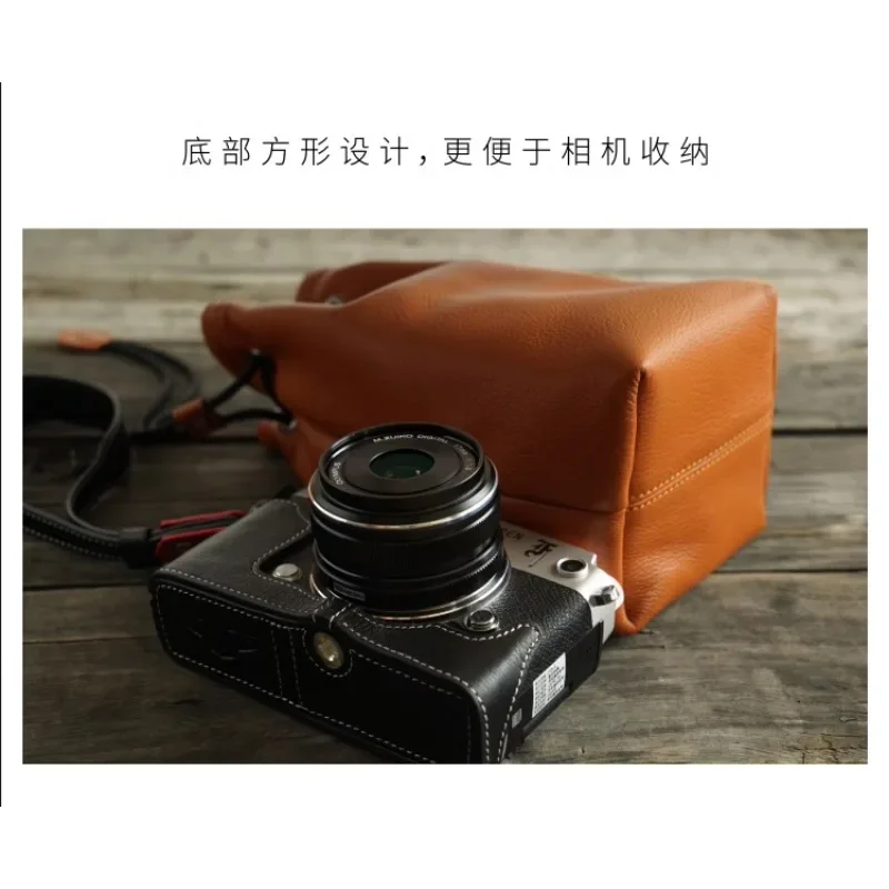 Camera Storage Bag Drawstring Stitching Design Waterproof Photo Lens Bag Case For Canon Nikon Sony Fujifilm  X100VI x100v X100F